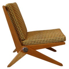 Scissor Chair Designed by Pierre Jeanneret for Knoll