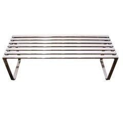 Chrome Slat Bench