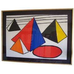 Alexander Calder "Quatro Pyramids"  Serigraph