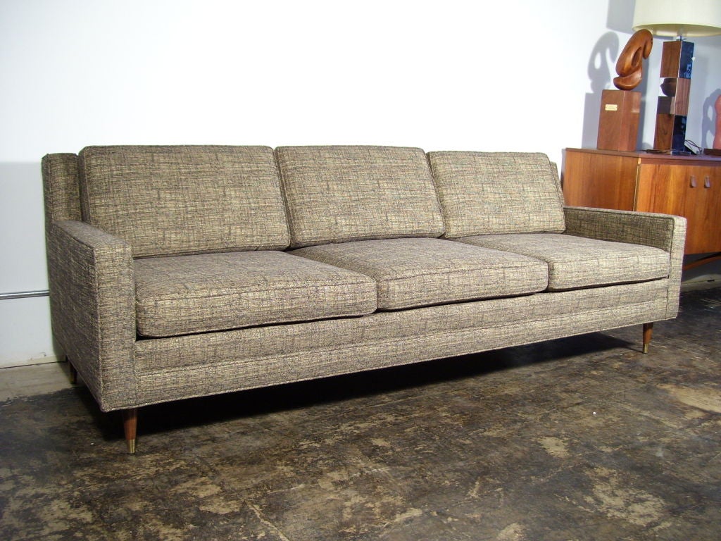 Beautiful clean lined 1960's sofa. Frame up restoration. Matching sofa available.