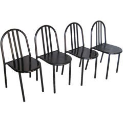 Set of four stacking chairs designed by Robert Mallet-Stevens