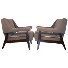 Pair of Angular Lounge Chairs