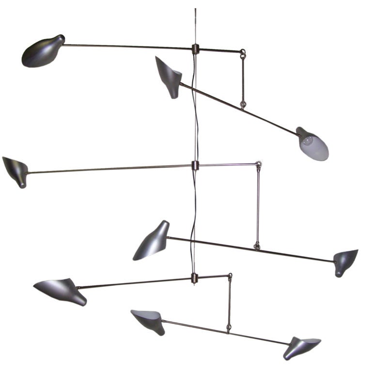 Three Tier Mobile Hanging Light Fixture Designed by David Weeks
