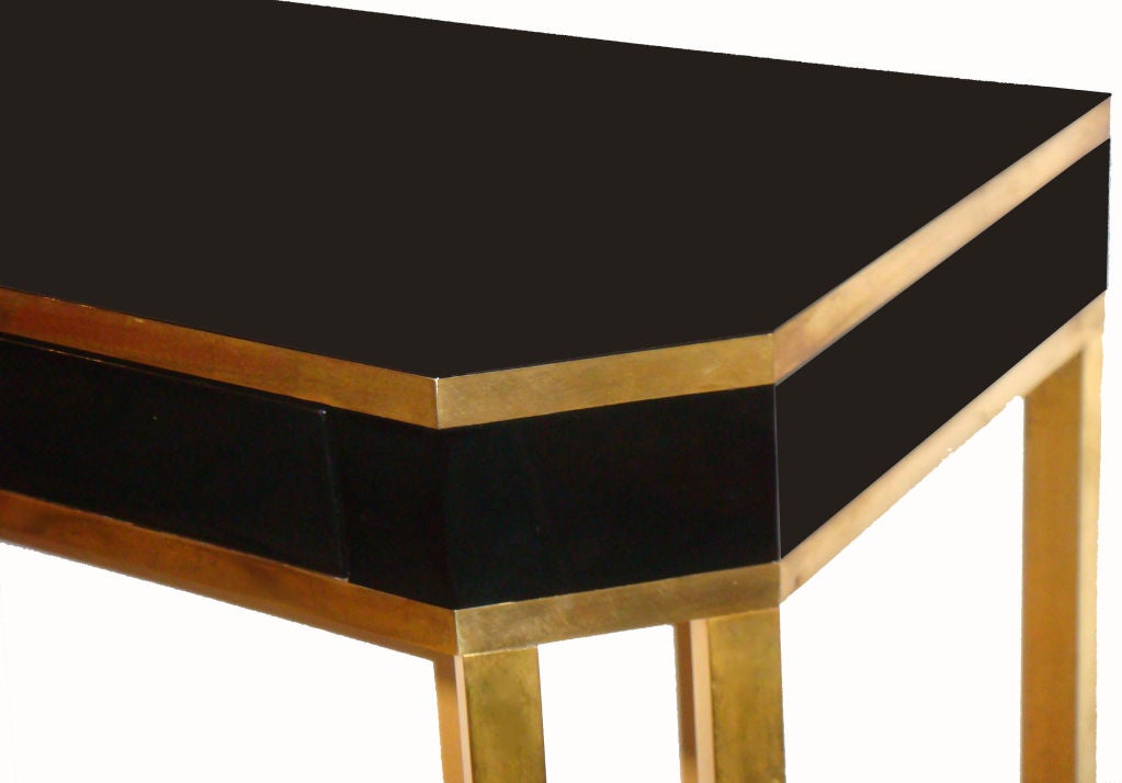 JC MAHEY  Black Lacquered Console