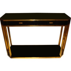 JC MAHEY  Black Lacquered Console