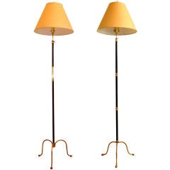 2 Jacques ADNET Floor Lamps