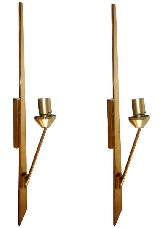 Maison JANSEN.  Huge French pair of wall sconces.
2 pairs available in smaller size: 20