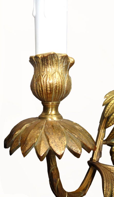 Patinated Maison Baguès Pair of Sconces