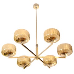 Modernist  Italian Chandelier by Sciolari . Pair available