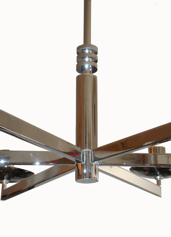 Mid-Century Modern Modernist  Italian Chandelier by Sciolari . Pair available For Sale
