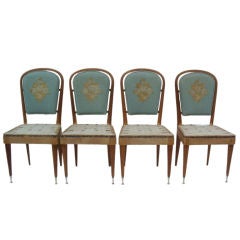 Set of 4 French Chairs by Jules LELEU