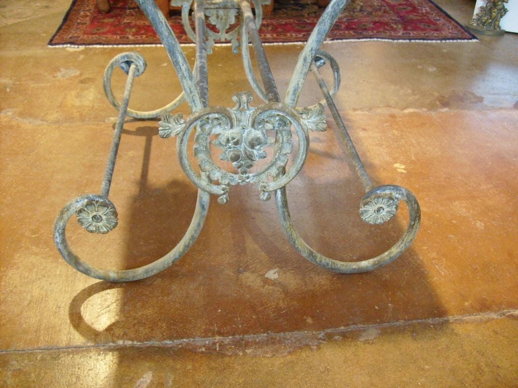 Mid-20th Century French Pastry Table with Marble Top