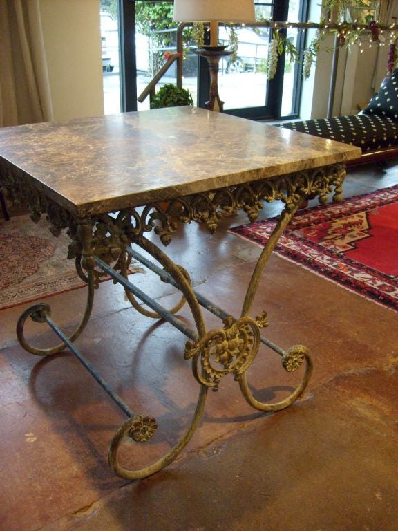 French Pastry Table with Marble Top 2
