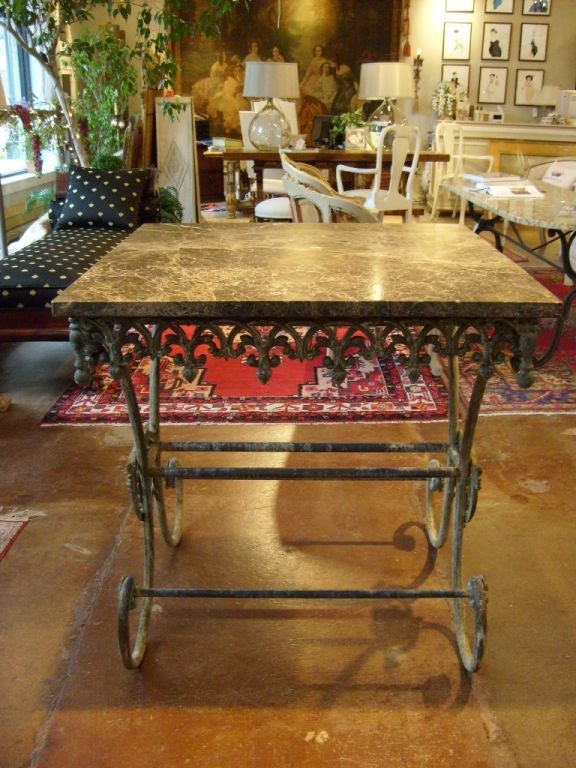 French Pastry Table with Marble Top 4