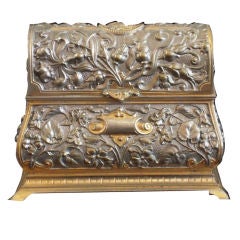 Antique Continental Gilt and Argente Bronze Desk Box