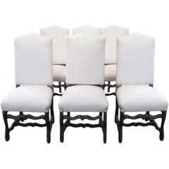 6 White French Mutton Chairs