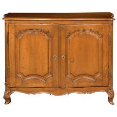 Provincial Louis XV-Style Walnut Buffet with TWO Drawers