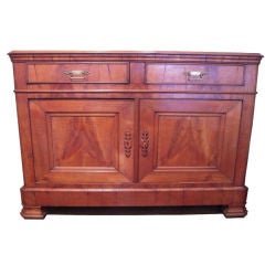 Antique 19th C Louis Philippe Solid Cherry Wood Buffet