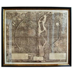 Giclee Of Framed Paris Map Originally Drawn In The 16th C