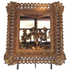 Spanish Colonial Carved and Gold Leafed Mirror