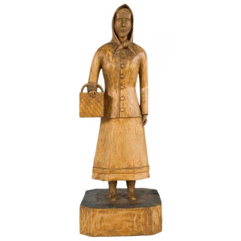 Carved Female Figure For Sale