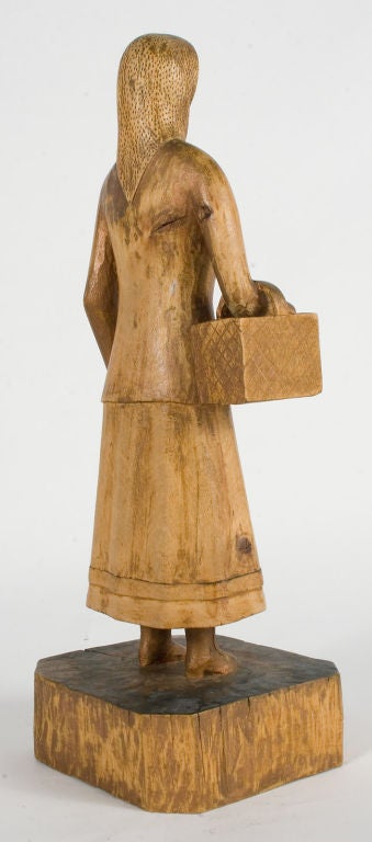 Mid-20th Century Carved Female Figure For Sale