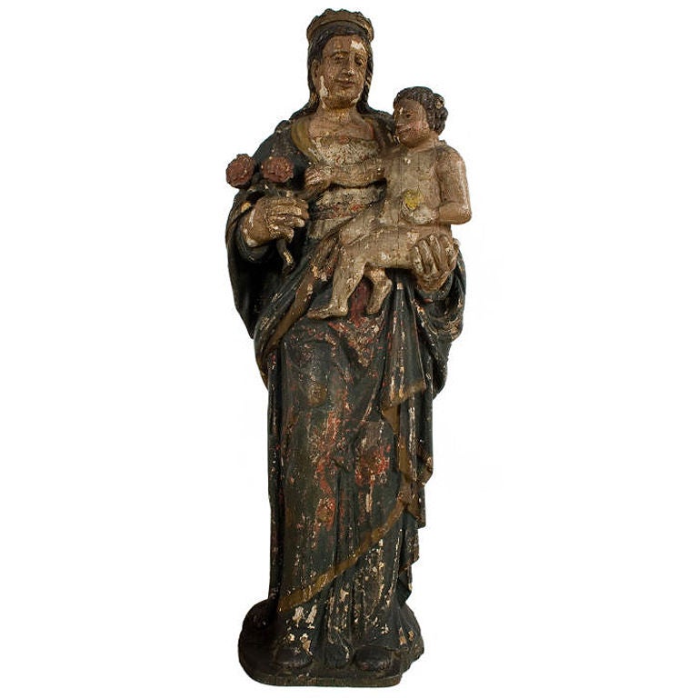 Baroque Madonna and Child For Sale