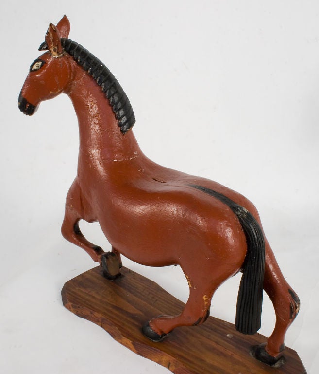Folk Art Folk Horse Money Bank For Sale