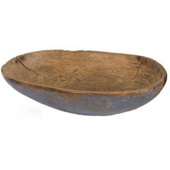 Blue Wooden Bowl