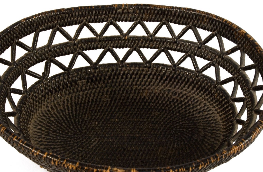 Folk Art Woven Gustavian Basket