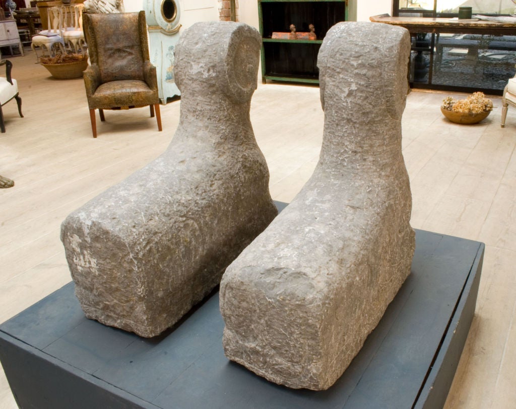 Stone Pair of Chinese Rams