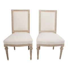 Pair of  signed Lundberg Gustavian Chairs