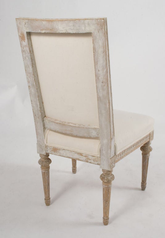 Swedish Pair of  signed Lundberg Gustavian Chairs