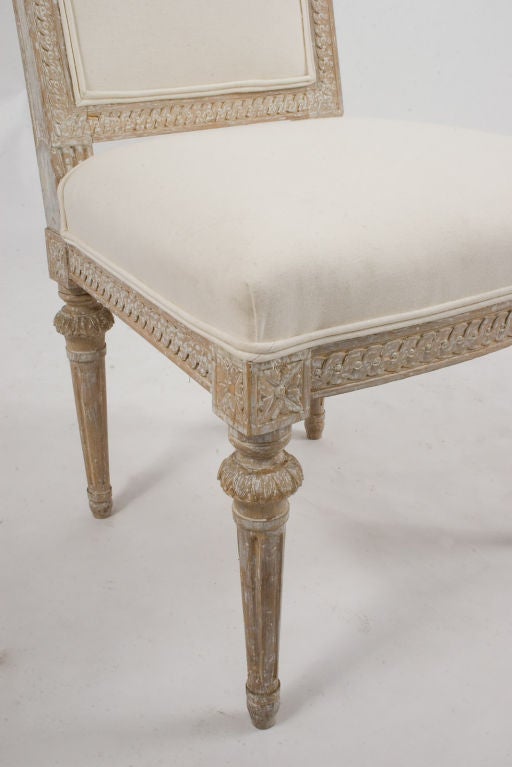 Pair of  signed Lundberg Gustavian Chairs In Excellent Condition In Los Angeles, CA
