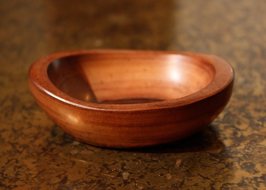 Ébène Alexandre NOLL : plat en bois de rose authentique, vers 1950
