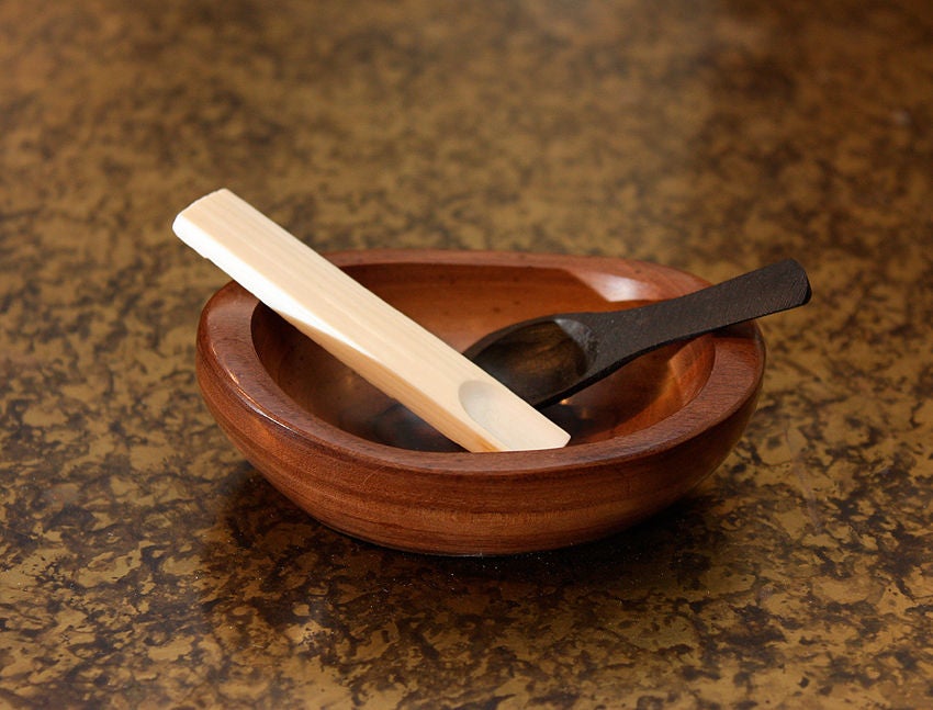 Alexandre NOLL : plat en bois de rose authentique, vers 1950 3