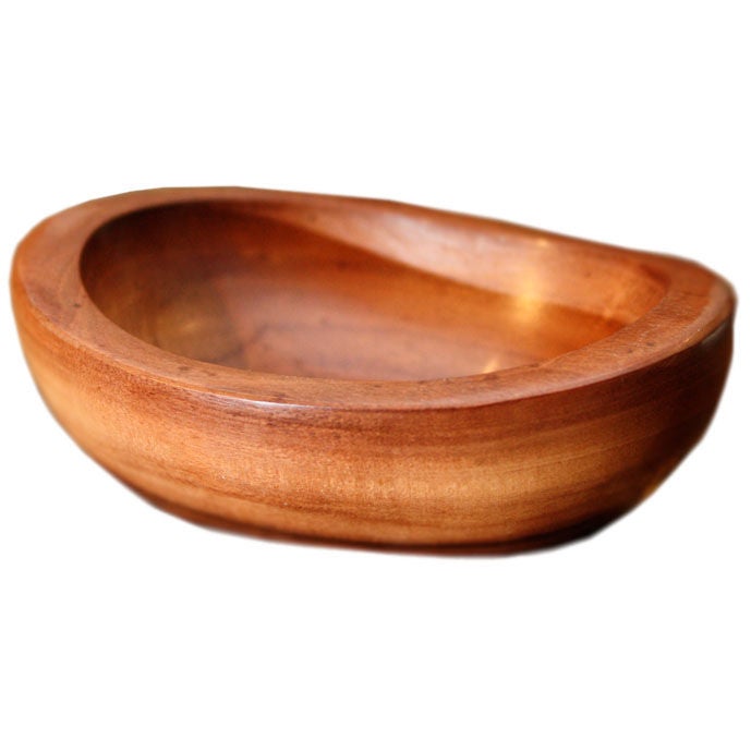 Alexandre NOLL : plat en bois de rose authentique, vers 1950