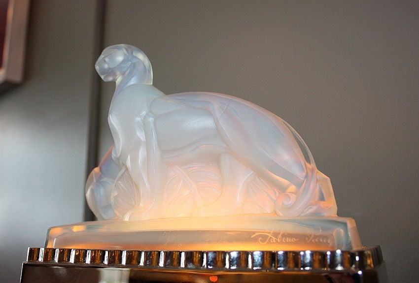 French SABINO: Panthers - Art Deco Opalescent Glass
