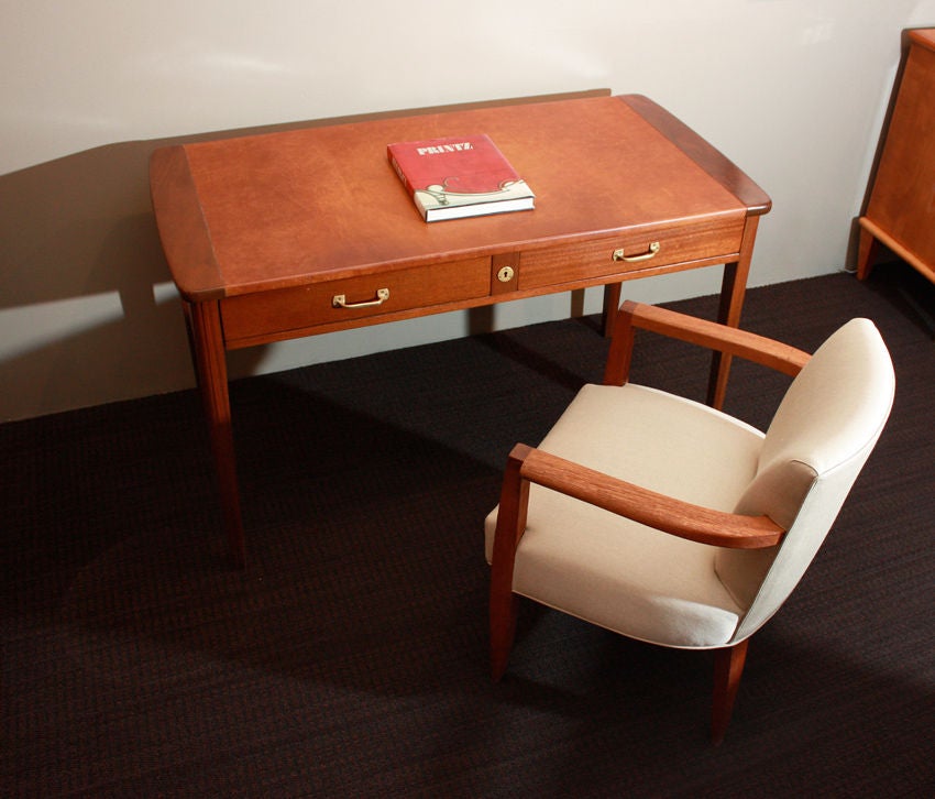 Eugene Printz Art Deco Mahogany Desk 1932  1