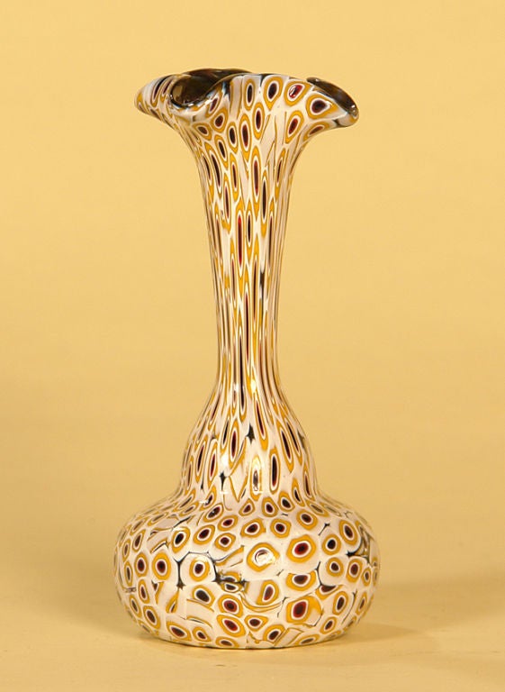 Italian Luigi CAMOZZO: Art Deco Murano Glass Vase, Italy