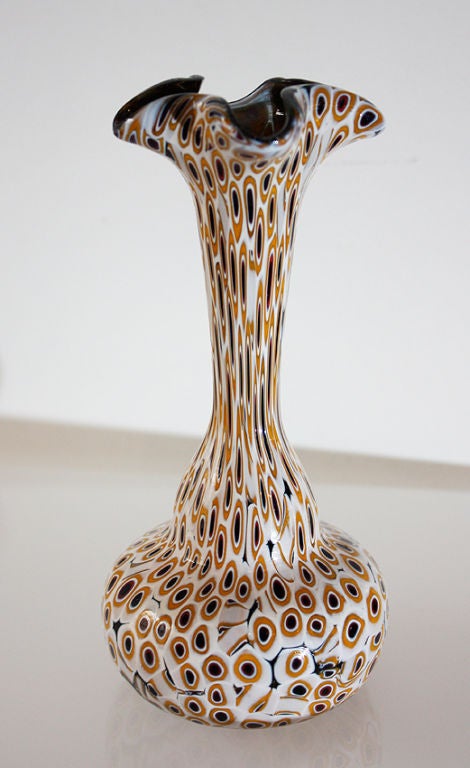 Mid-20th Century Luigi CAMOZZO: Art Deco Murano Glass Vase, Italy
