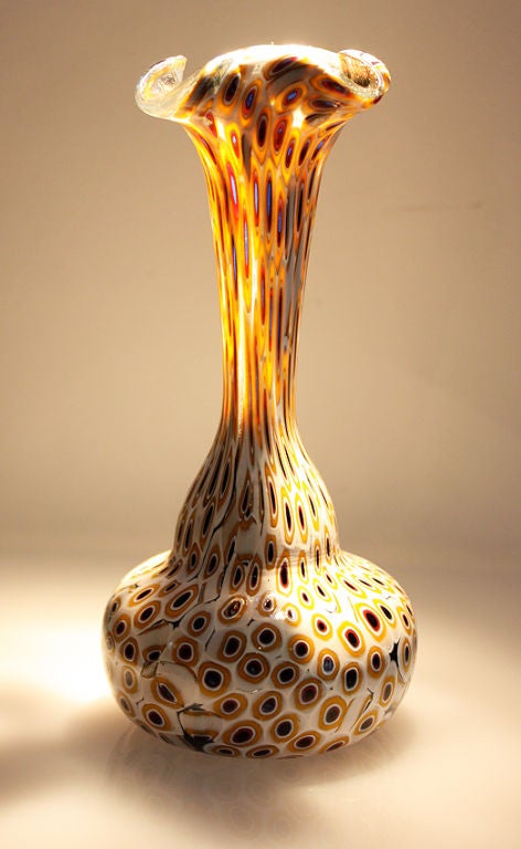 Luigi CAMOZZO: Art Deco Murano Glass Vase, Italy 1