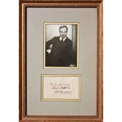 CHARLIE CHAPLIN Autographed Photograph Hollywood CHARLIE CHAPLIN Autographed Photograph Hollywood