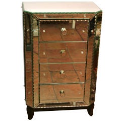 Vintage French mirrored chest of drawers