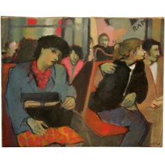 Vintage Metro, painting by Odette Deray