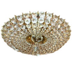 Antique French Crystal Ceiling Light Fixture