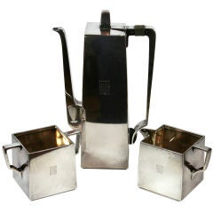 Rare Tiffany bauhaus-influence art deco tea set