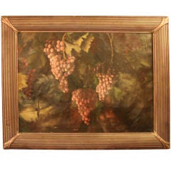 Vintage Large oil painting of grapes