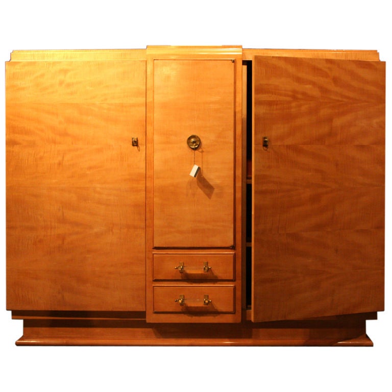 Jules Leleu Sycamore Cabinet For Sale