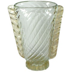 Barovier glass vase with gold specks